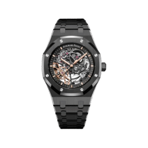 Black Ceramic Skeleton Watch – 41mm Luxury Designer Timepiece