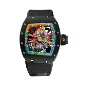 Artistic Skeleton Tourbillon Watch – Luxury Colorful Dial Mechanical Timepiece