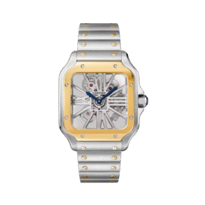 Two Tone Skeleton Design Automatic Watch