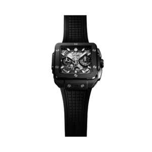 Black Square Skeleton Style Luxury Wrist Watch