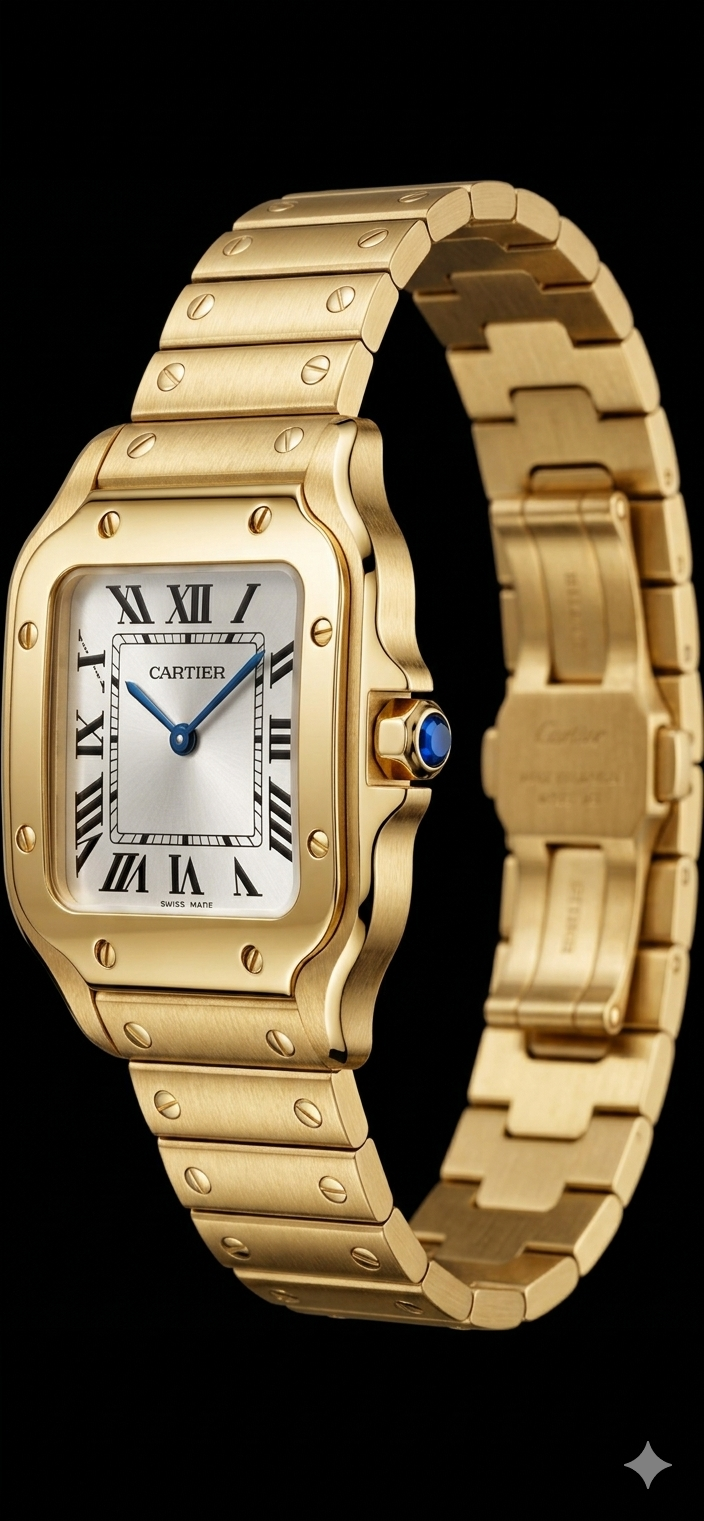 Iconic Square Case Luxury Watch with Exposed Screw Beze