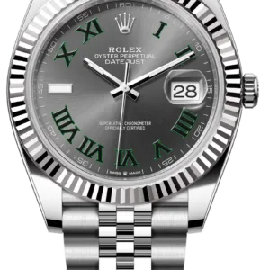Rolex Datejust 41mm Wimbledon Dial Steel Watch with Jubilee Bracelet | Luxury Swiss Timepiece