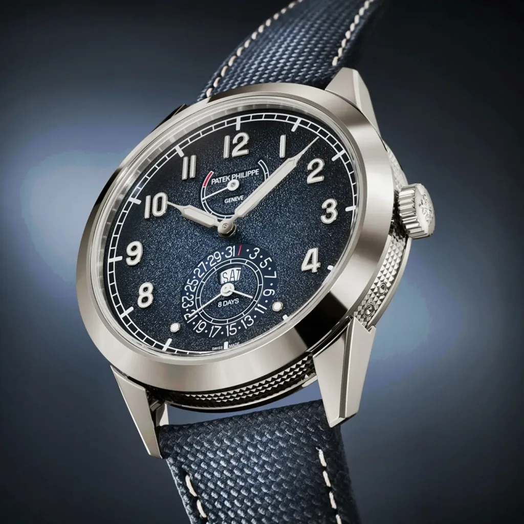 Patek Philippe Calatrava Pilot Travel Time Blue Dial
