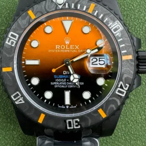 Rolex Submariner DiW Persimmon Carbon Fiber – Luxury Custom Orange Dial Watch