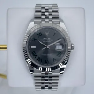 Rolex Datejust 41mm Wimbledon Dial Steel Watch with Jubilee Bracelet | Luxury Swiss Timepiece
